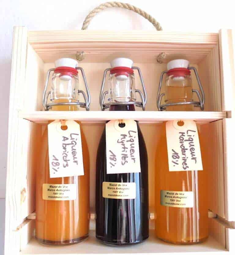 liqueur et eau-de-vie artisanale coffret